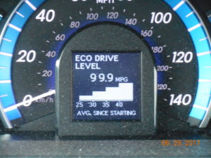 Mountain Mileage in Toyota Camry Hybrid